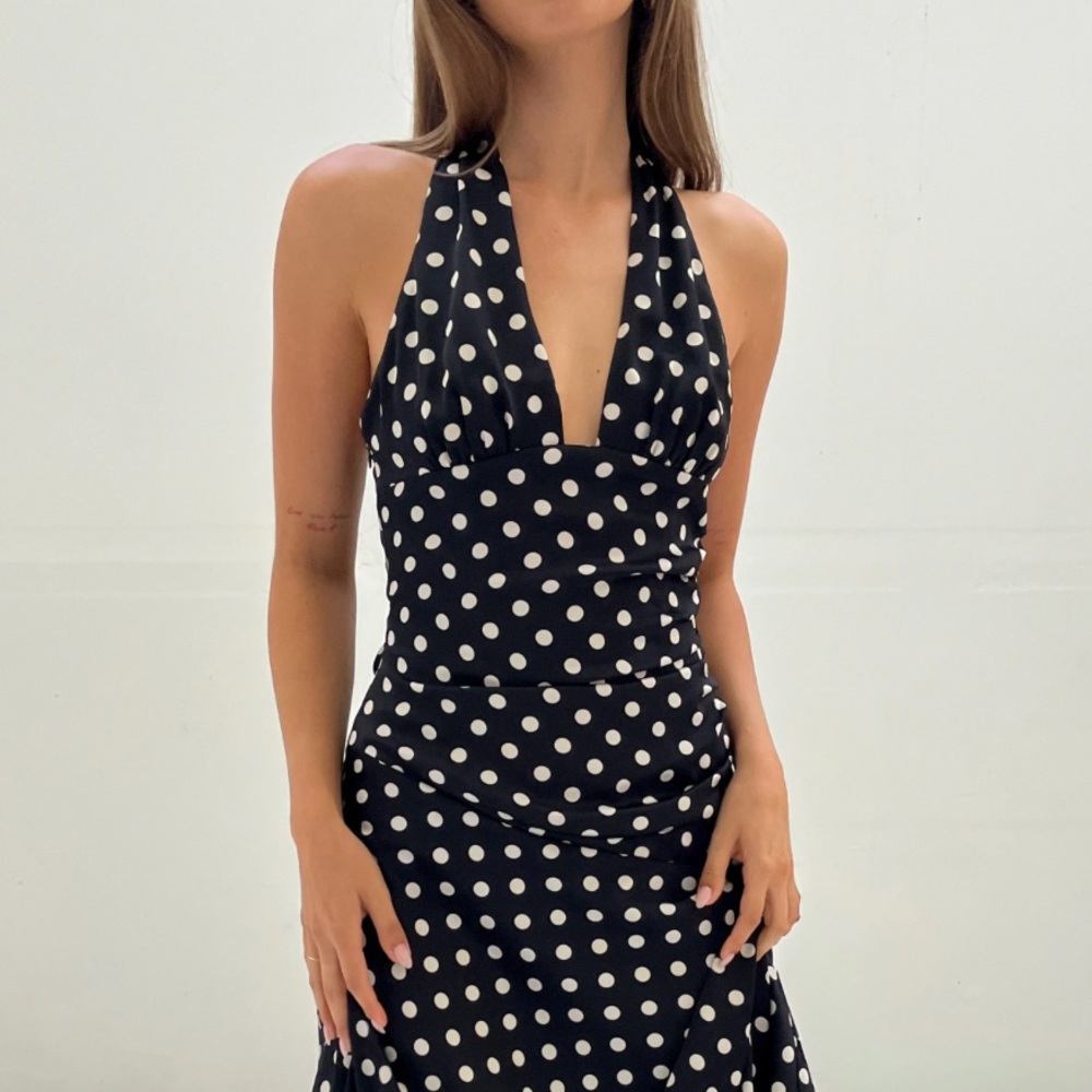 Forever 21 Polka Dot Halter Mini Dress